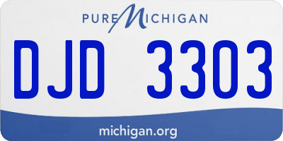 MI license plate DJD3303