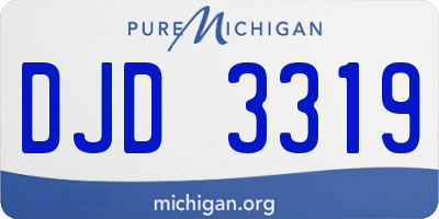 MI license plate DJD3319