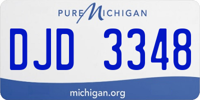 MI license plate DJD3348
