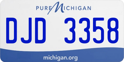 MI license plate DJD3358