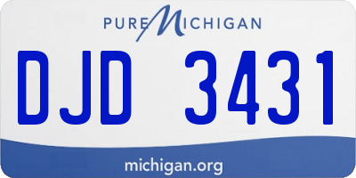 MI license plate DJD3431
