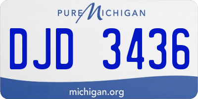 MI license plate DJD3436