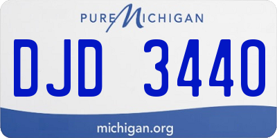 MI license plate DJD3440