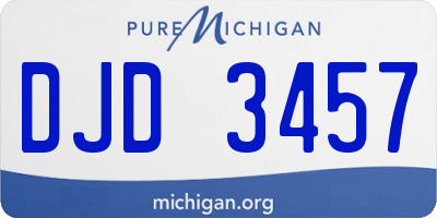 MI license plate DJD3457