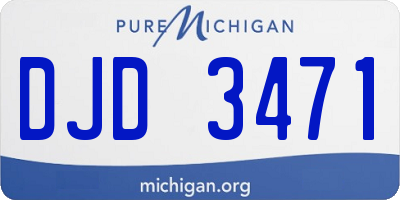 MI license plate DJD3471