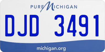 MI license plate DJD3491