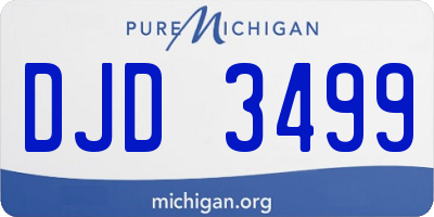 MI license plate DJD3499