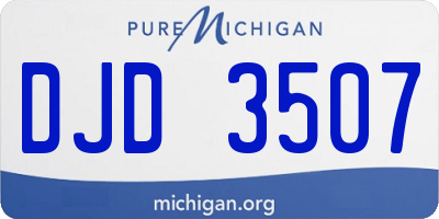 MI license plate DJD3507