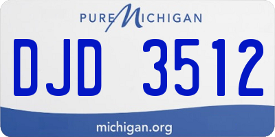MI license plate DJD3512