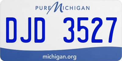 MI license plate DJD3527
