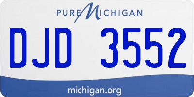 MI license plate DJD3552