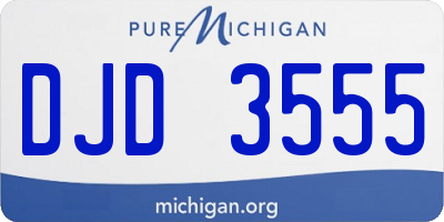 MI license plate DJD3555
