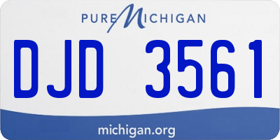 MI license plate DJD3561