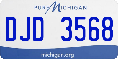 MI license plate DJD3568