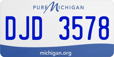 MI license plate DJD3578
