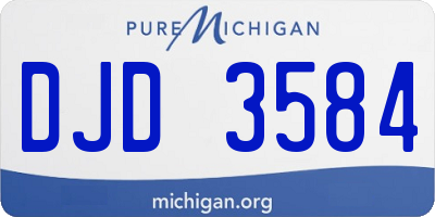 MI license plate DJD3584