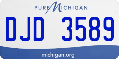 MI license plate DJD3589