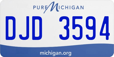 MI license plate DJD3594