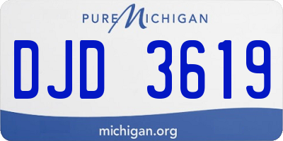 MI license plate DJD3619