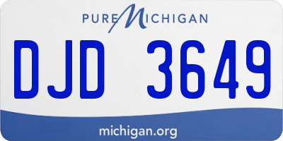 MI license plate DJD3649