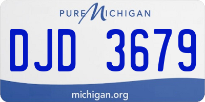 MI license plate DJD3679