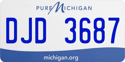 MI license plate DJD3687