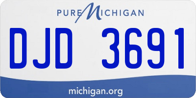 MI license plate DJD3691