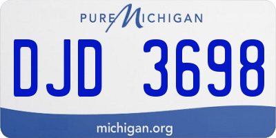 MI license plate DJD3698