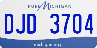 MI license plate DJD3704