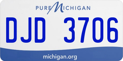 MI license plate DJD3706
