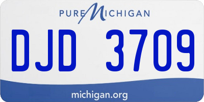 MI license plate DJD3709