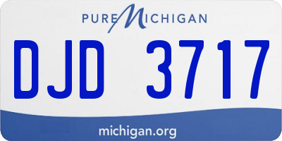 MI license plate DJD3717