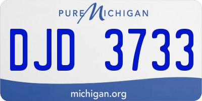 MI license plate DJD3733