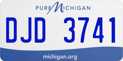 MI license plate DJD3741