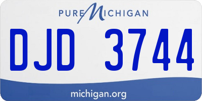 MI license plate DJD3744
