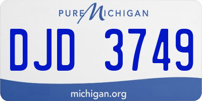 MI license plate DJD3749