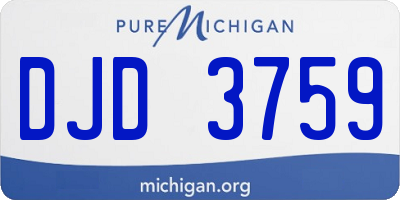 MI license plate DJD3759