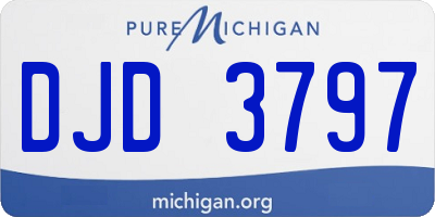 MI license plate DJD3797