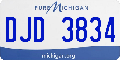 MI license plate DJD3834
