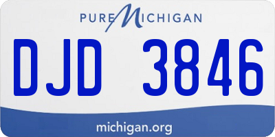 MI license plate DJD3846