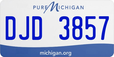 MI license plate DJD3857
