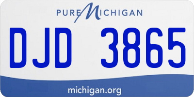 MI license plate DJD3865