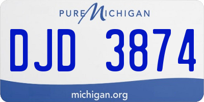 MI license plate DJD3874