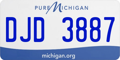 MI license plate DJD3887