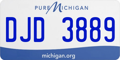 MI license plate DJD3889