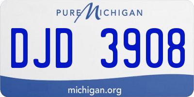 MI license plate DJD3908
