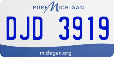 MI license plate DJD3919