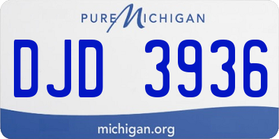 MI license plate DJD3936