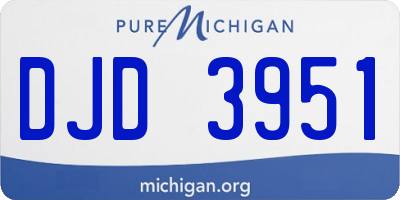 MI license plate DJD3951