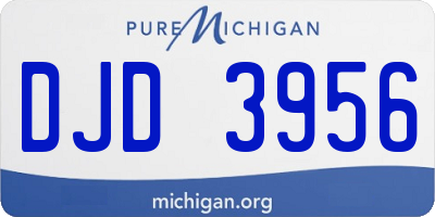 MI license plate DJD3956